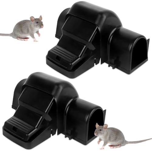 Afenau Rat Trap, 2 Pack Rat Traps that Kill Instantly, Humane Rat Trap, Mouse traps for indoors & Outdoors, Highly Sensitive Mice Traps and Rat Killer for Rodent Control, Child and Pet Friendly