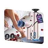 5-in-1 Professional Electric Callus Remover for Feet(Portable & Foldable), Removes 99.92% of Calluses in 3 Mins, Eectric Foot Callus Remover Pedicure Kits with 10 & 40 Grit Pads for Smooth Feet, Pink