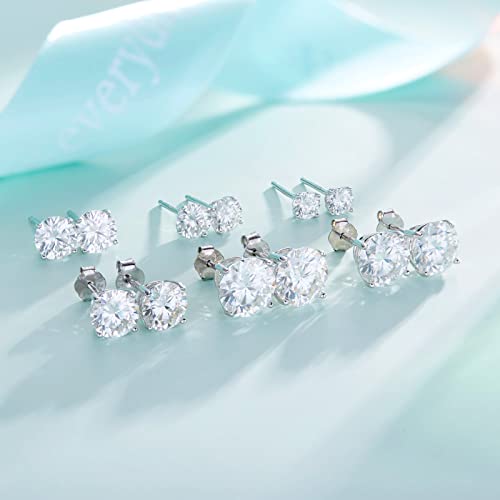 Lane Woods Hypoallergenic Small Diamond Moissanite Stud Earrings For Women Studs Earring Set Valentines Day Gifts thumb #5