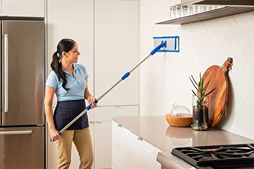 Microfiber Wholesale 24" Microfiber Mop System - Clean & Dust Hardwood, Laminate, & Tile Floors, Reusable Mop Heads, Adjustable Handle, Washable Micro Fiber Wet & Dry Pads, Industrial & Commercial #TOP6