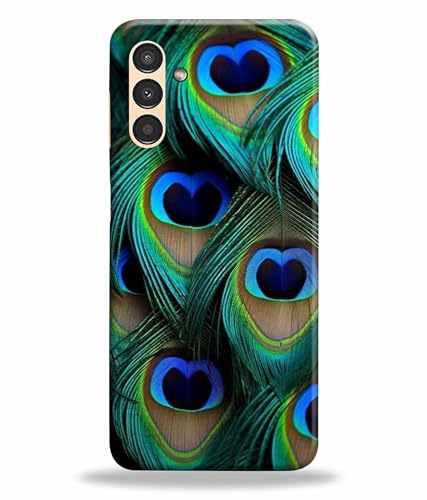 Image of Printed Hard Back Case Cover & Compatible for Samsung Galaxy A13 5G / SM-A136U, SM-A136U1 | Peacock Feather (Multicolor) - D1184