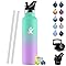 HoneyHolly Gourde Isotherme 750 ML, Reutilizable Sin BPA, Bouteille Isotherme, Aislamiento Al Vacío de Doble Pared, Gourde Avec Paille, Water Bottle para Adultos, Deporte, Oficina, Yoga