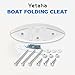 Yetaha Folding Boat Cleat, 4 Pack Flip Up Dock Mooring Cleat, Marine Deck Rope Cleat Accessories with Mounting Screws for Boat Kayak (White)