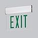 Nora Lighting NX-511-LEDG1WA Green LED Wall Mount Recessed Edge-Lit Exit44; 2-Circuit44; White44; Aluminum