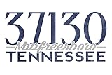 Murfreesboro, Tennessee - 37130 Zip Code (Blue) (12x18 Art Print, Wall Decor Travel Poster) Standard 12x18 print, ready for framing Printed in the USA on heavy stock paper using a high-end digital printing press Perfect for your home, office, or a gi...