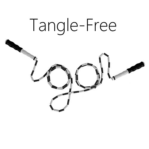 Jump Rope, Amble Soft Beaded Segment Jump Rope - Tangle-Free For Keeping Fit, Training, Workout And So On - Adjustable For Men, Women And Kids - 9 Feet #TOP6