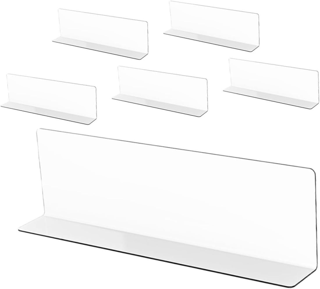 PRETYZOOM 24pcs Shelf Dividers Shaped Organizer for Supermarket Closet and Bookshelf Separator Height for Efficient Storage and Neat Organization