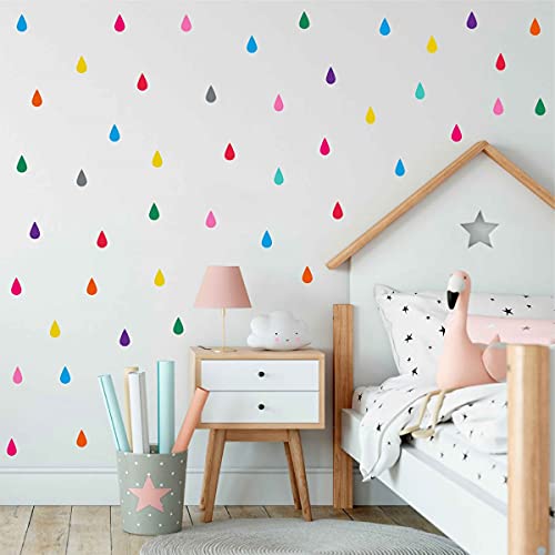 210 piezas adhesivos de gotas multicolor para pared miniatura 3