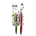 Zyliss Classic Paring Knife Set with Sheath Cover - Precision Knife for Cutting, Slicing & Peeling - Small Culinary Includes 3 ¼” Paring & 3 ¾” Serrated - Carbon Stainless Steel Blade - Red/Green