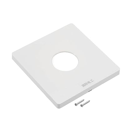 MECCANIXITY Grommet Wall Plate PC Decoration Wall Panel with 0.9 Inch Cable Pass Through Single Gang Plate Mounts White for Low-Voltage Cables