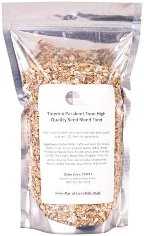 Parrot Essentials Tidymix Manifuctured Premium Quality Parakeet Diet Seed Blend (1.15 kg) - Parrot Food - For Small Birds