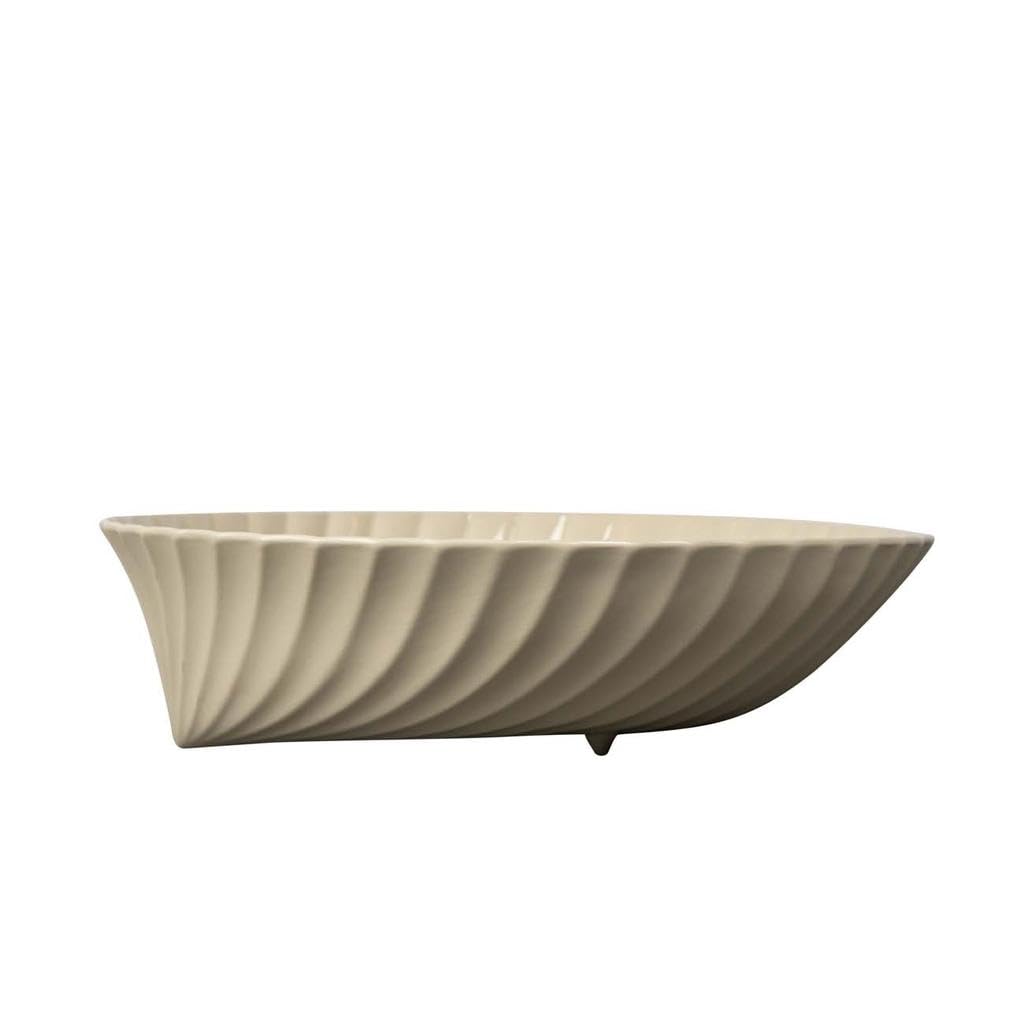 Bowl Frances Beige ByOn de porcelana en forma de concha Talla L