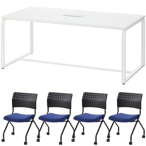 ItBXR @ll ~[eBOe[uZbg 4lp 1800×900 zCg ~[eBO`FA v\i 4r ubN×lCr[ MTS1890-HB-PRE-4-BKNV-WH