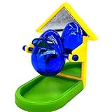 Fuerte y duradero: Fabricado con materiales de alta calidad, fuerte y durable. sin olor y -Friendly, seguro colocar la mayoría de los alimentos para alimentar a su birds.Made de claro diseño material.Transparent plástico de seguridad puede ver lo que es en la pelota con claridad.