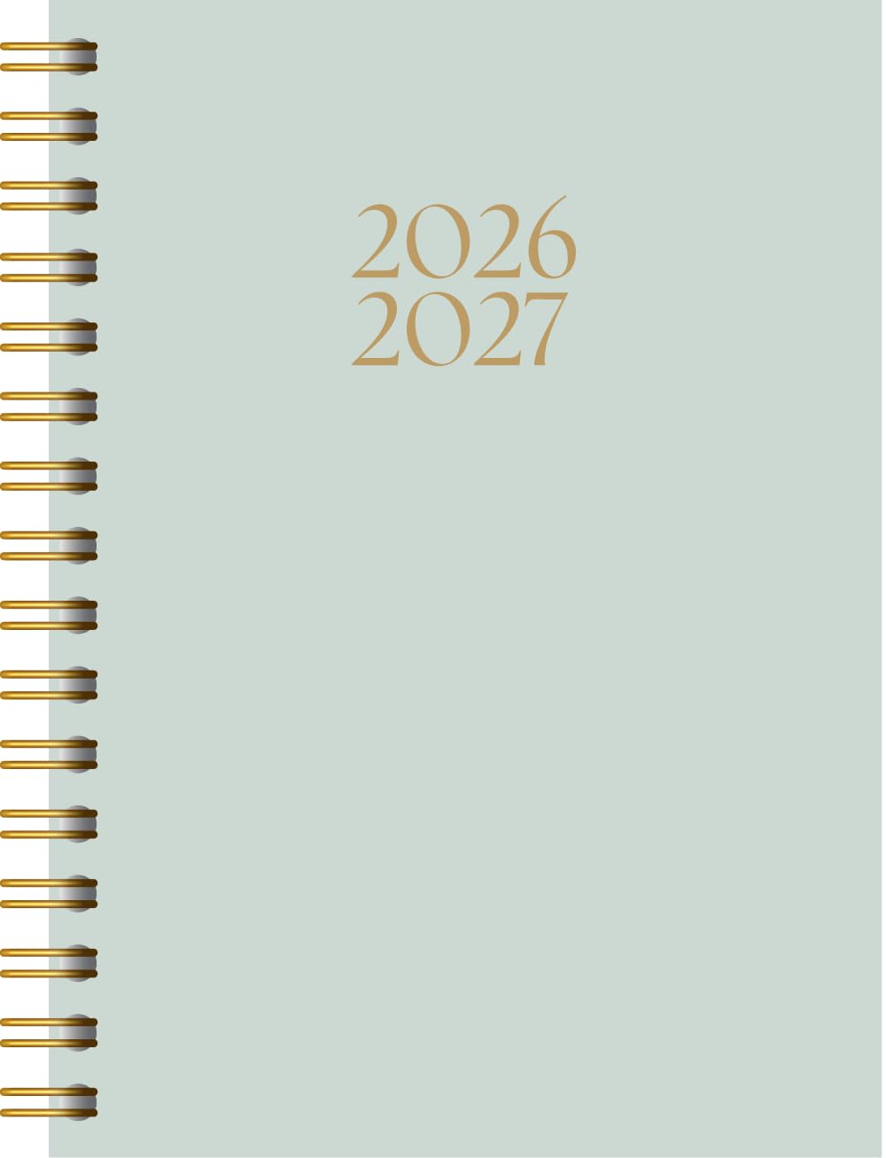 BG (2291/2337) Mid-Year Term Time 2026/2027 Academic Spiral Hardback A5 Planner Week to View, Choose Your Colour (Plush Green)