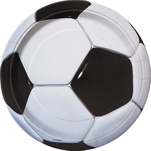 Unique 27305EU Eco-Friendly Football Party Plates 23cm Cover