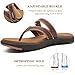 COFACE Womens Orthopedic Flip Flops Ladies Slip On Athletic Yoga Memory Foam Cushioned Recovery Walking Thong Sandals Summer Beach Pool Slippers Comfortable Plantar Fasciitis Arch Support Brown Size 8
