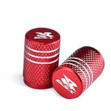 Material: T6061 CNC Aluminium JINBINB / Fit für Suzuki GSXR GSX-R 600 750 1000 K1 K2 K3 K4 K5 K6 K7 K8 K9 Motorrad Reifen Luftventil Kappen Moto Rad Reifen Staubstämme abdecken (Color : 2 PCS Red)