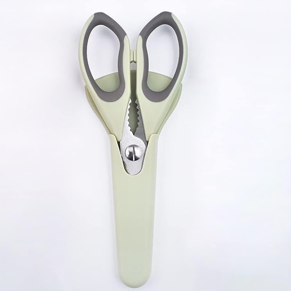 Kitchen Scissors, Kitchen Household Multifunctional Steak Scissors Food Scissors Stainless Steel Scissors(Color:Pink)