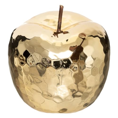 Atmosphera - Pomme déco - céramique - doré - D18 cm
