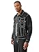 True Religion Oversized Super T Coated Jacket for Men - Men’s Jean Jacket | Coated Black, Large