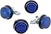 Chris Products CH4B Blue Motorcycle Mini License Plate Reflector, 4 Pack