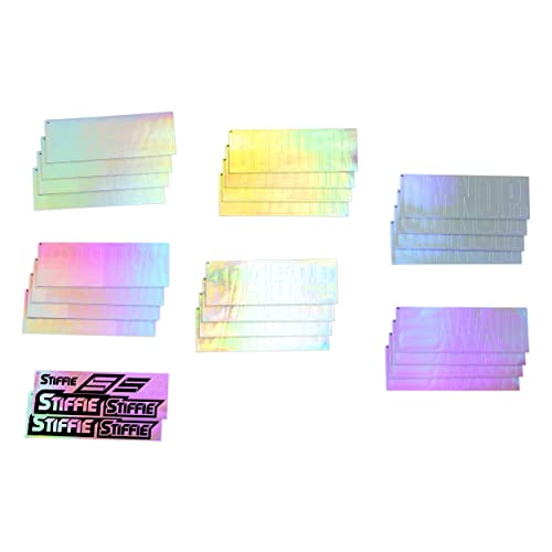 Image of STIFFIE Uniline Rainbow Chrome 3 inch Boat & PWC Registration Decals • Numbers Letters Stickers