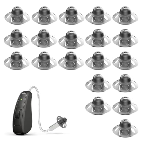Apparecchi acustici, 20 pezzi, accessori per apparecchi acustici, ombrelloni, tappi per le orecchie in silicone morbido per apparecchi acustici, tappi per le orecchie in silicone per adulti con