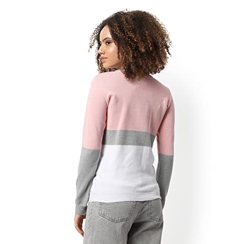 Image of PINACOLADA Women's Zip-Front Hoodie with Contrast Drawstring for Casual Wear | Hooded Neck | Long Sleeve | Zipper Closure | Cotton Sweatshirt Crafted with Comfort Fit for Everyday Wear
