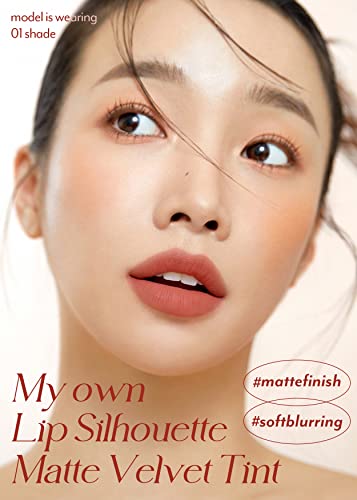I'm Meme Lip Silhouette Matte Velvet Tint - 02 Highteen Red (Orange Red Shade) | Lip Stain, Vivid Color, Long Lasting, Moisturizing & Hydrating, Light-Weight, Matte Finish, Korean Beauty Makeup, 4Ml #TOP1