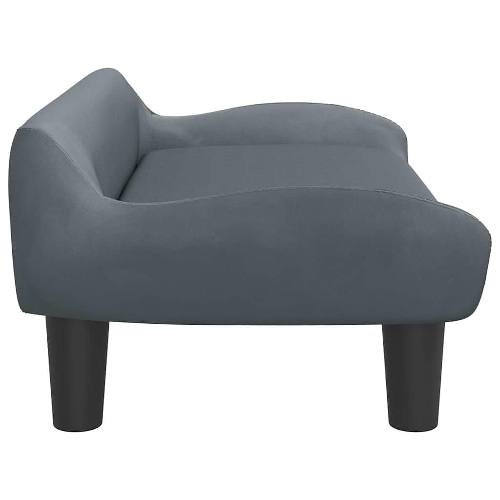 vidaXL Lettino per Cani Grigio Scuro 70x40x24 cm in Velluto, Letto per Cani, Divano per Cani, divanetto per Cani, Letti per Cani