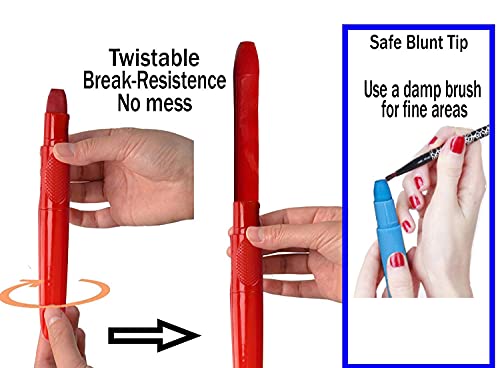 Mosaiz Face Painting Kits For Kids, 12 Colors Water Based Face Paint Kit, Twistable And Washable Paint Sticks For St Patricks Day, Birthday, Halloween, Cosplay Makeup And Body Paints For Adults #TOP5