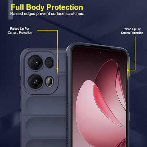 Image of Zapcase Back Case Cover for Oppo Reno 13 Pro 5G | Compatible for Oppo Reno 13 Pro Back Cover | Liquid Silicon Magic Case with Camera Protection | Sapphire