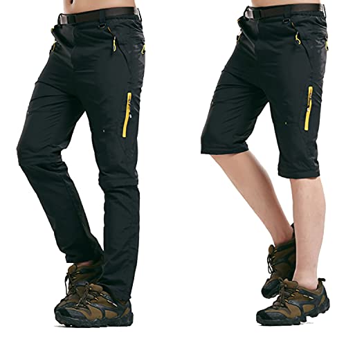 LHHMZ Hommes Pantalon de randonnée en Plein air Pantalon décontracté Respirant Convertible Short léger à séchage Rapide Cover