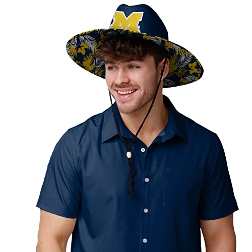 Image of FOCO Michigan Wolverines NCAA Team Color Straw Hat