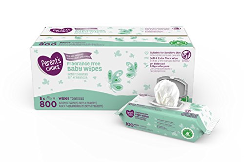 Parent s Choice Fragrance Free Baby Wipes, 8 packs of 100 (800 ct)