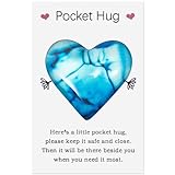 HBJSP Corazón de bolsillo con texto en inglés 'Thinking of You', regalos de recuerdo para mujeres amigas, ir a la escuela universitaria, buena suerte, cumpleaños, boda, Navidad, Día de la Madre, San