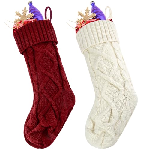 Nikolausstrumpf, 2 Stück Gestrickte...
