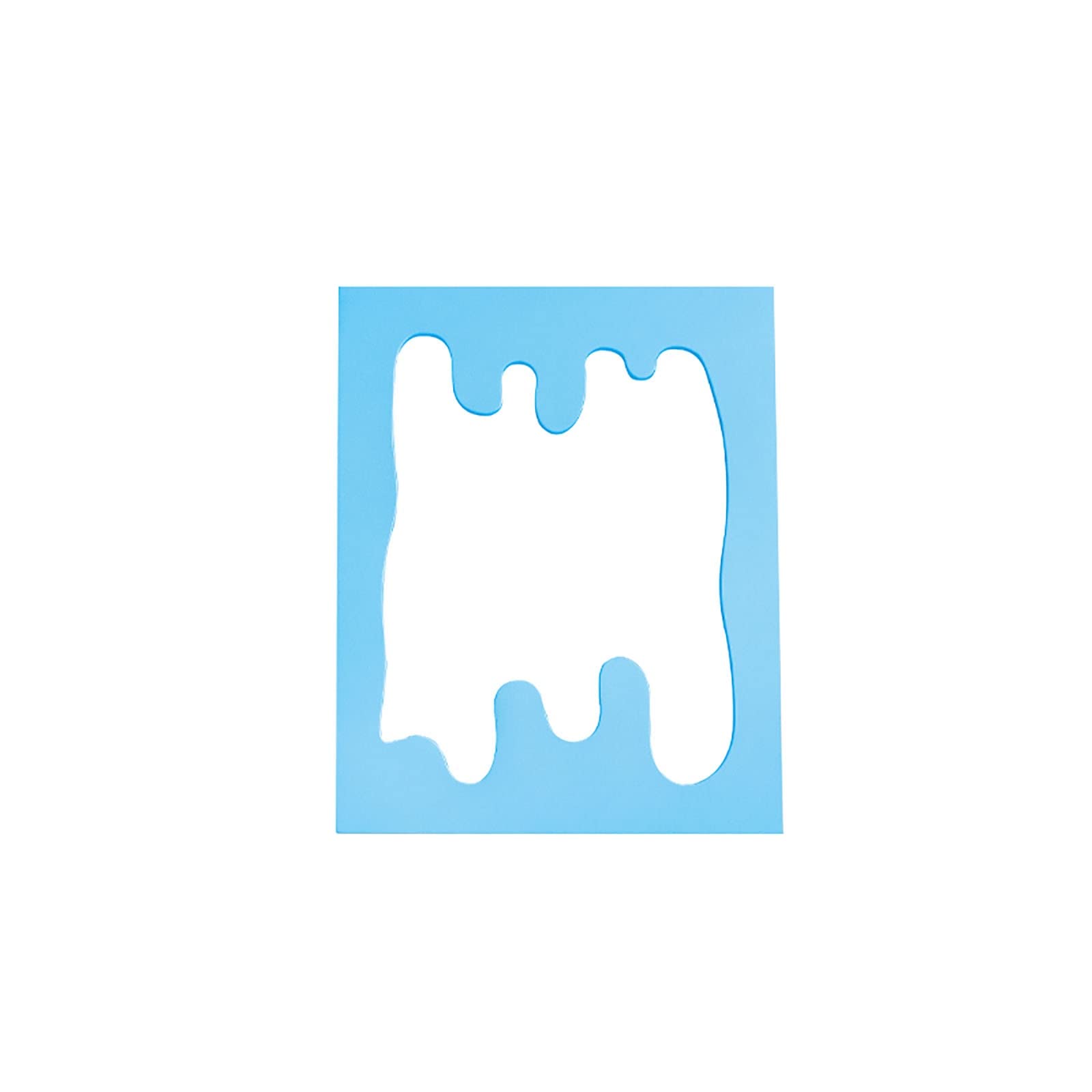 HuaDi Large Modern Mirror for Decor, Unique Shape, Decorative Mirror Rectangle Mirror for Vanity, Living Room or Bedroom, Blue