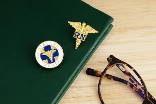 Premium Registered Nurse RN Lapel Pin Set - Elegant Caduceus Gifts for Healthcare Professionals - Image 5