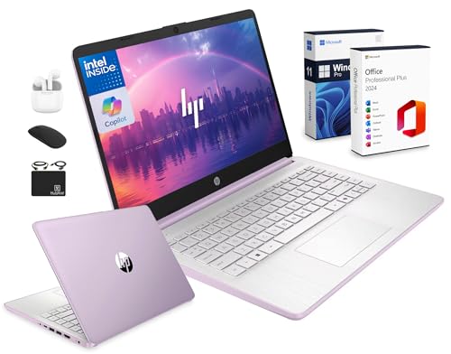 HP 14�C���`�m�[�g�p�\�R�� 2026�N�w���r�W�l�X���Y�� MS Office & Win 11 Pro�p Copilot AI�AIntel 4�R�ACPU�A4GB DDR5 RAM�A628GB�X�g���[�W(128GB UFS+500GB Ext)�AWi-F