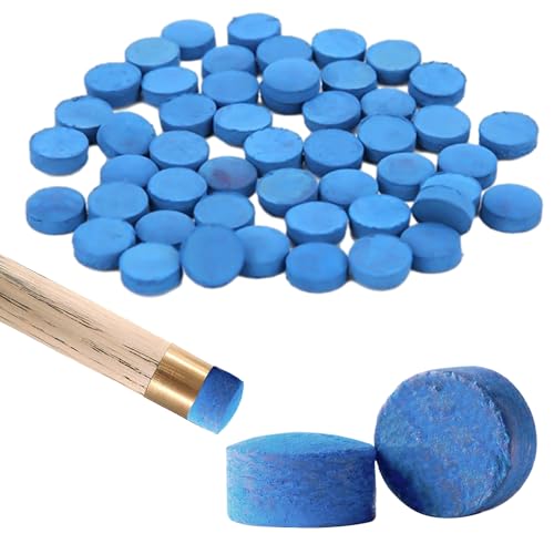 【Dettagli del prodotto】Questa testa per stecca da biliardo è dotata di 50 parti di ricambio per la parte superiore della stecca, ciascuna con un diametro di 10 mm e di colore blu, adatte per stecca da biliardo e da snooker.