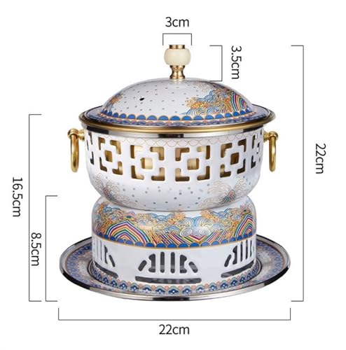 Olla Multifuncional de Cobre Esmaltado 22 cm Amarilla miniatura 2