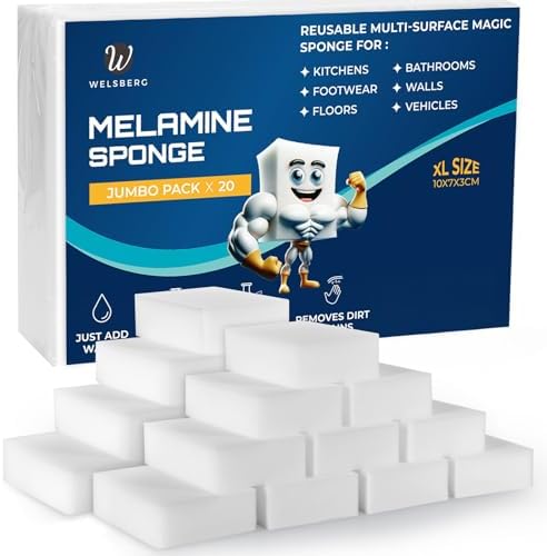 Éponges Magiques Mélanine – Lot De 50, 10x6x2 Cm – Nettoyage Multisurface Sans Produit