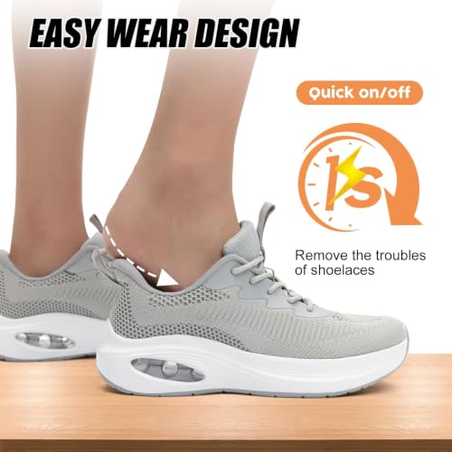 Image of ZYEN Wide Toe Box Shoes Women Air Cushion Road Running Shoes Extra Wide Width Sneakers Arch Support Gym Athletic Tennis Sneakers Lightweight Breathable Walking Shoes