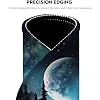 Cosmic Wonder Crescent Moon and Galaxy Mouse Pad - A Celestial Journey for Your Desktop, Stitched Edges Non-Slip Rubber Base Mouse Pads for Computers Laptop