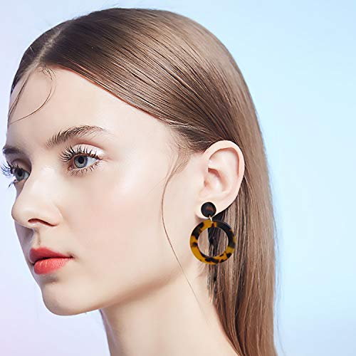 60 Pairs Fashion Colorful Earrings Set With Bohemian Tassel Earrings Layered Ball Dangle Leopard Hoop Stud Jacket Earrings For Women Girls Jewelry Fashion And Valentine Birthday Party Gift #TOP4
