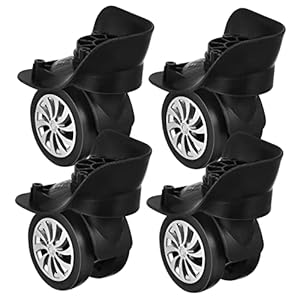 JUMPLAWN Lenkrollen Koffer 4 Stück Verschleißfest mit Pu Lagerrollen Leise Drehbar für Reisekoffer und Trolleys