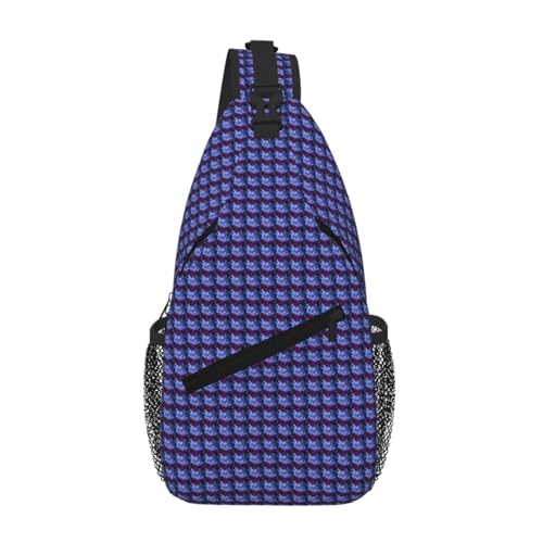 Bolsa de pecho con estampado de guitarra bandolera diagonal ligera para senderismo