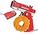 QKUDNGHY Kids Toys Mini Rubber Band Toy Metal Folding Rubber Launcher Toy with 60 Elastic Rubber Bands for Game Outdoor Activities (red)